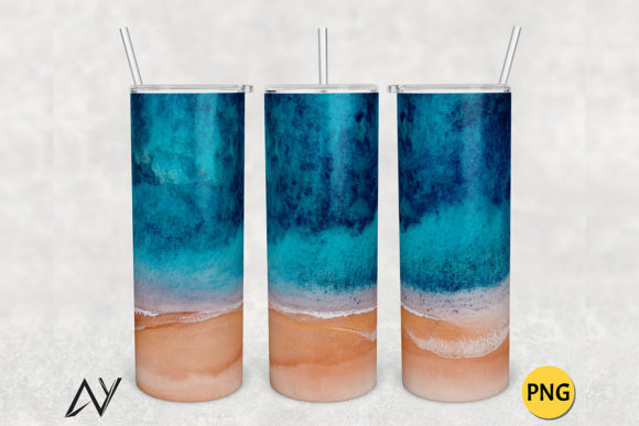 Download 20oz Skinny Tumbler Beach Summer Wrap - Skinny tumbler Collection