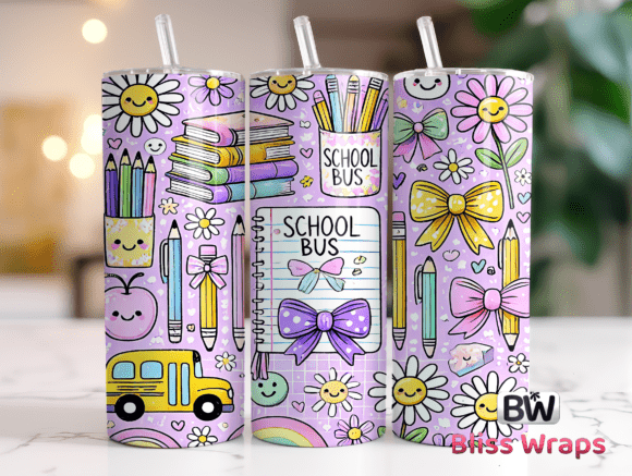 Download Back to School Tumbler Wrap - School tumbler wrap Collection