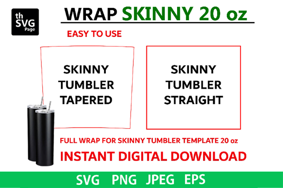 Download 20oz Skinny Tumbler Template - Skinny tumbler Collection