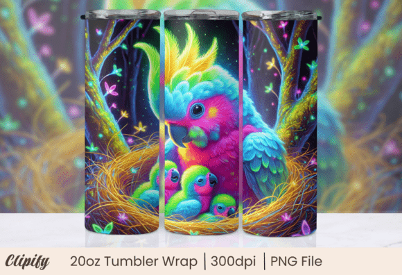 Download Fluorescent Cockatoo 20oz Skinny Tumbler - Skinny tumbler Collection