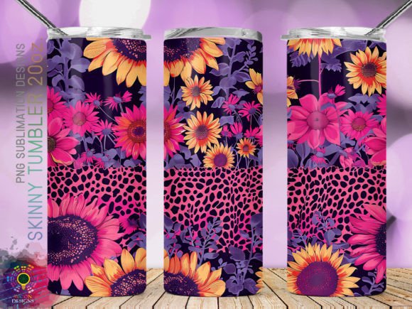 Download Leopard Sunflower 20oz Skinny Tumbler - Skinny tumbler Collection