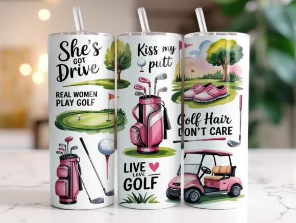 Download Funny Women Golf Skinny Tumbler Wrap - Skinny tumbler Collection